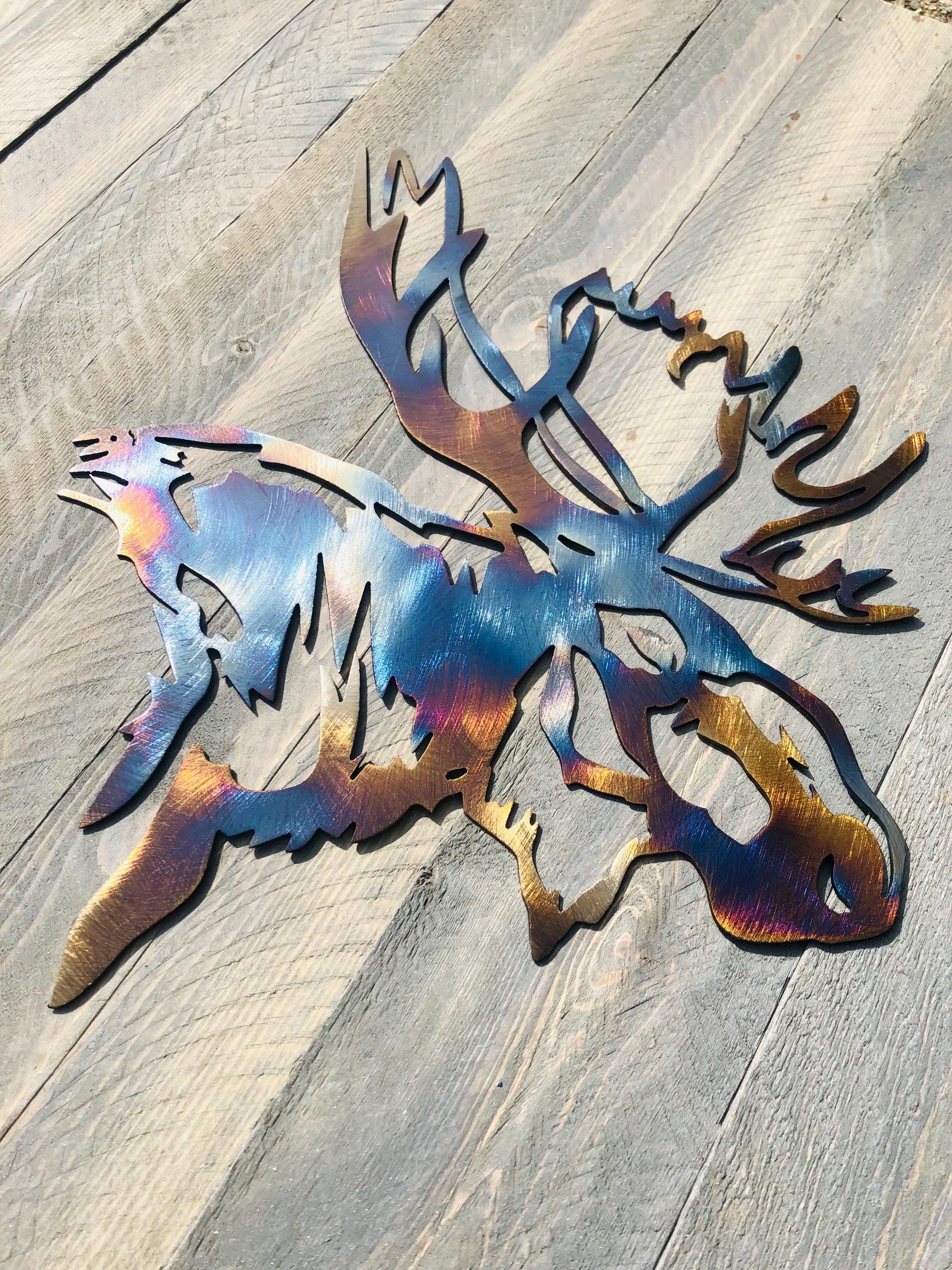 Metal Moose Head Wall Art - Etsy