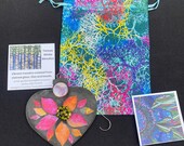 Mosaic Christmas Ornament 4 in Heart