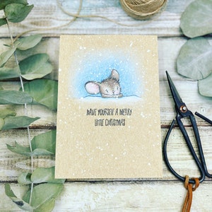 Merry little Christmas mouse card