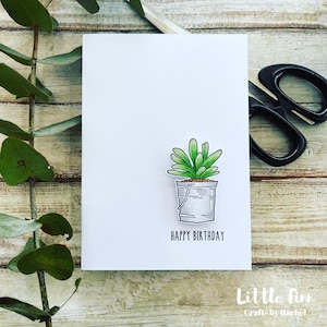 Succulent birthday card