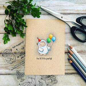 Yeti pun birthday card