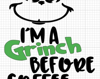 I/'m a real grinch before my coffee Galvanized metal tag