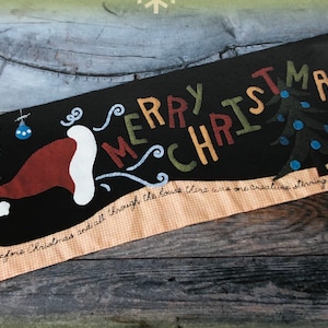 The Stirring Mouse pattern by Nutmeg Hare, 12&quot; x 33-1/2&quot; wool table runner, #64