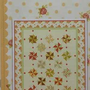 Paper Roses by Fig Tree & Co. pattern, 50-1/2" x 62-1-2" quilt, FTQ-843