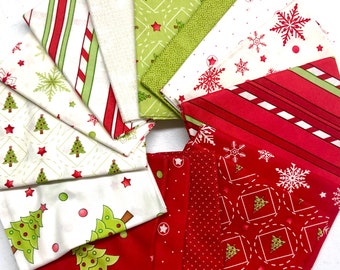 Fat Quarters Bundles Christmas Cotton Fabric Festive Trees Rudolph Red Gold F38 Fat Quarters Bundles Christmas Cotton Fabric Festive Trees Rudolph Red Gold F38