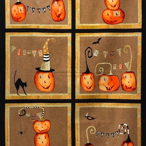 Cheeky Pumpkins Panel by DT-K Signature for Studio-e Fabrics, 2960P-99