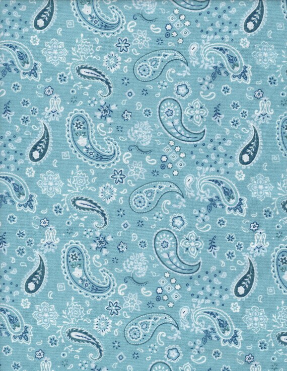 Wilmington Early to Rise by Danhui Nai 89160 444 Blue Paisley Cotton Fabric