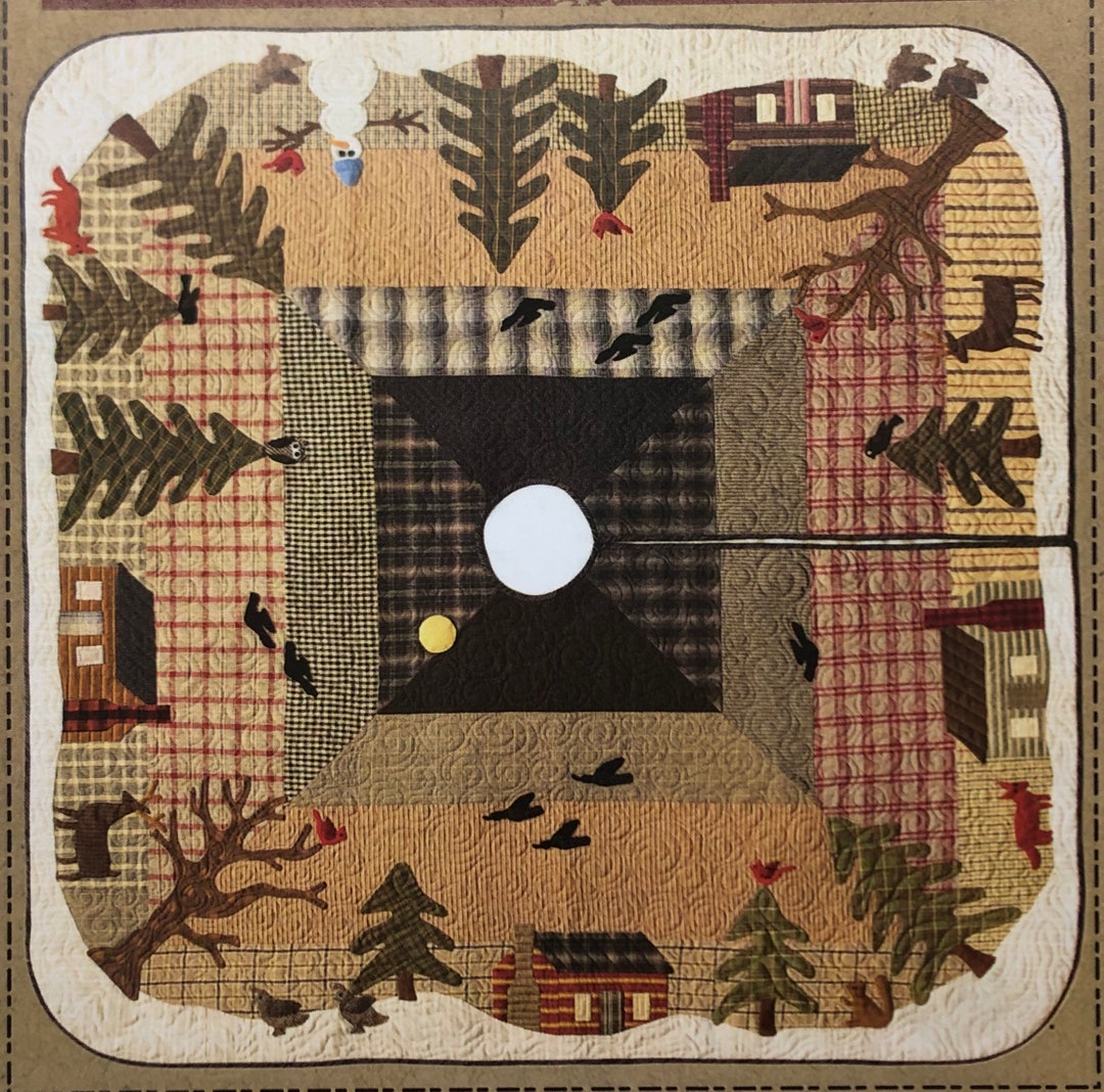 Woodland Tree Skirt Pattern by Norma Whaley of Timeless Traditions, Wool & Cotton Applique and