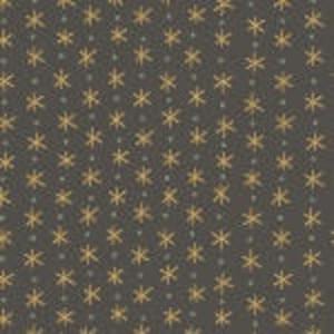 May include: A dark gray background with a repeating pattern of gold stars and small blue dots.
