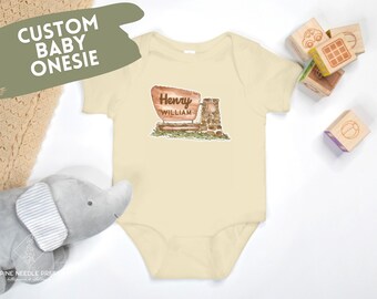 Custom Name National Park Baby Bodysuit - Personalized Toddler Baby Onesie Shower Gift | Unique National Park Themed