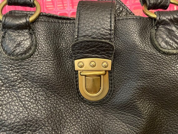 black leather handbag linea pelle - image 5