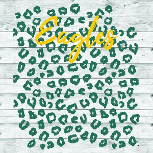 Eagles Mascot, Leopard background Svg, Digital Cut File, Vector Art, Svg, Png, Instant Download