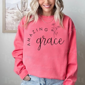 Gildan Comfort Colors Unisex Garment-Dyed Sweatshirt - Amazing Grace