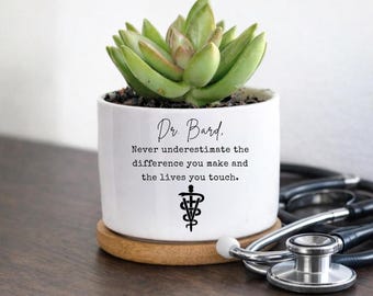 Regalo para veterinario, regalo para técnico veterinario, nunca subestimes la diferencia que marcas, regalo de agradecimiento para veterinarios, maceta personalizada