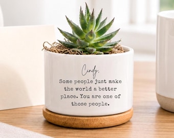 Volunteer Appreciation Gift, Personalized Thank You Gift for Volunteer, Volunteer Recognition Gift, Custom Succulent Planter
