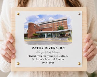 Nurse Gifts, Nurse Retiring,  Custom Watercolor Retirement for Nurse, Retirement Gift for Nurse