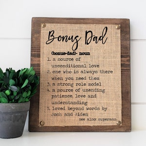 step dad father's day gift, gift for stepdad, bonus dad gift, stepdad father's day, stepdad definition print, step dad gift