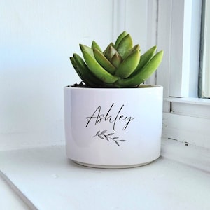 Christmas Gift for Friend, Personalized Planter With Name, Coworker Gift, Custom Plant Pot, Cute Planter, Small Gift, Appreciation Gift