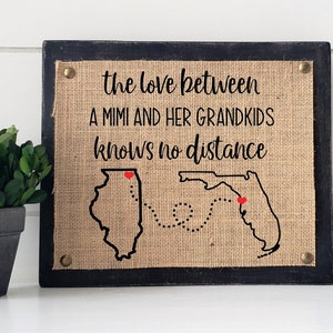 personalized Christmas gift for mimi, long distance mimi gift, gift for mimi, personalized gift for mimi, personalized map, Christmas gift