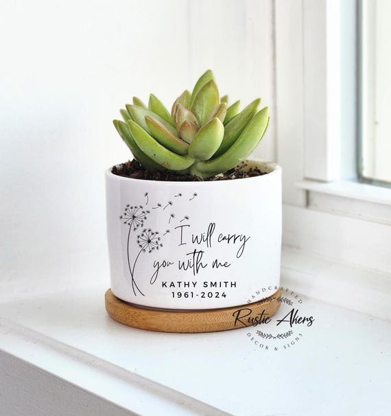 I Carry You With Me, Condolence Gift, Celebration of Life, in Loving  Memory, Sympathy Gift, Personalized Succulent Gift, Mini Planter - Etsy