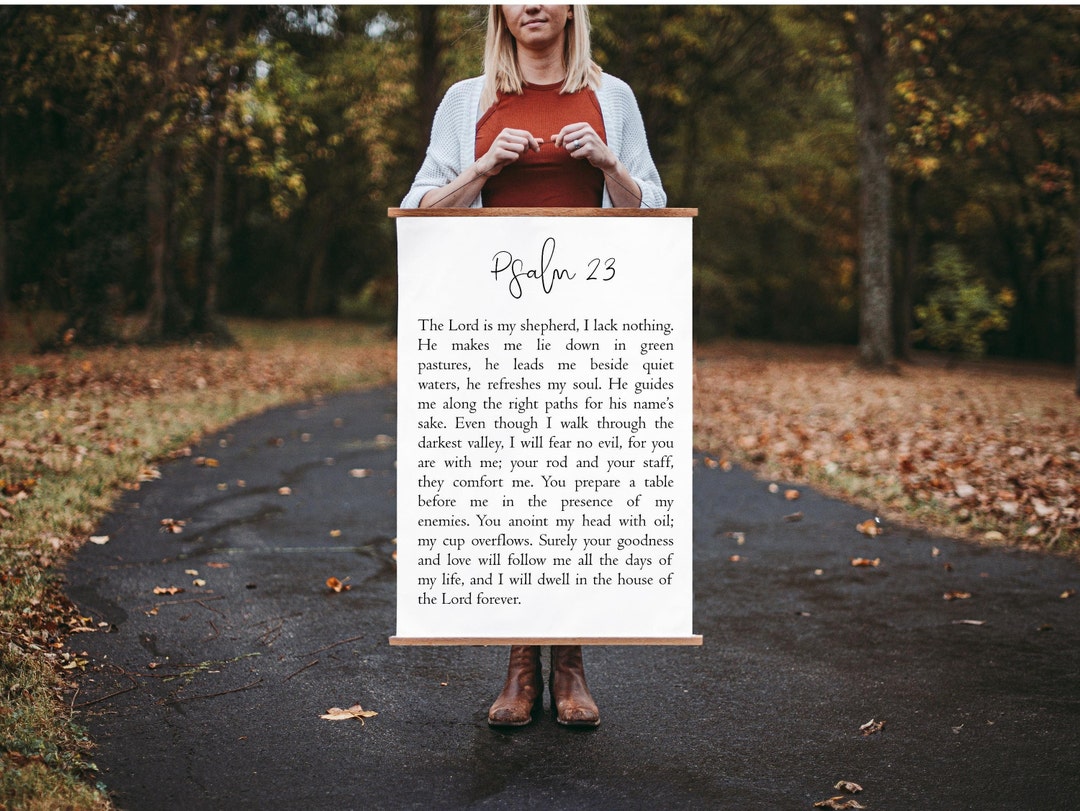 Psalm 23 Wall Art, Psalm 23 Print, Bible Verse Wall Art, Lord is My ...