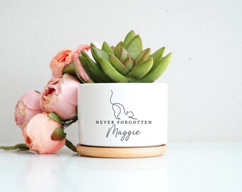 Cat Memorial Gift | Pet Loss Sympathy Planter | Personalized Rainbow Bridge Keepsake | Loss of Pet Remembrance p6