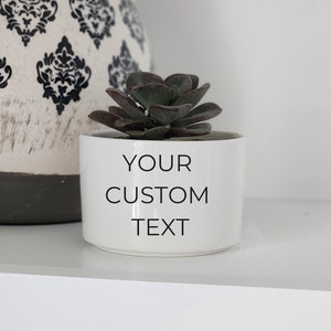 Personalized Planter, Custom Printed Plant Pot, Business Logo Planter, Mini Succulent Planter, Corporate Gifts, Your Custom Text