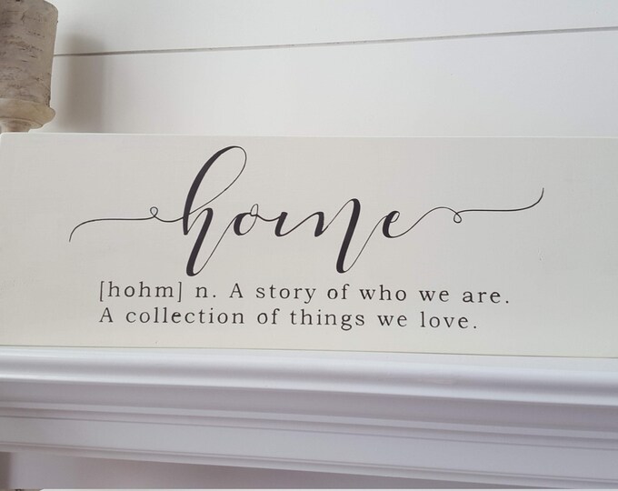 Home Definition Sign Home Sign Farmhouse Home Sign Home Etsy