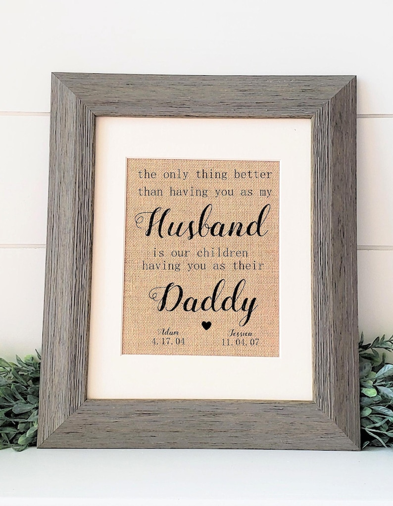 Personalized Gift for Husband Personalized Burlap Print for Etsy