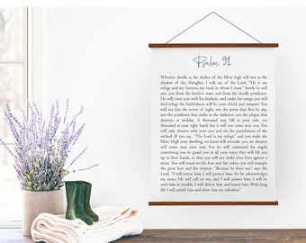 Psalm 91, Psalm 91 wall art, Psalm 91 print, Bible verse wall art, Scripture Sign, Psalm wall art, Bible verse