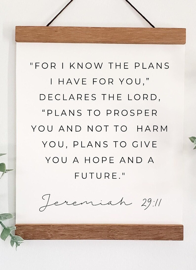 Jeremiah 29:11 for I Know the Plans I Have for You Scripture - Etsy