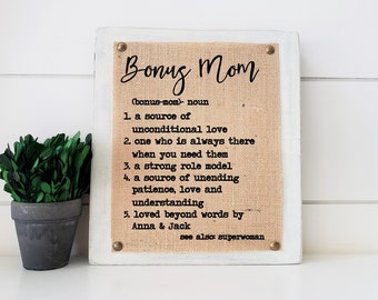 mother's day gift for stepmom, bonus mom mother's day gift, stepmom gift, mothers day gift idea, personalized gift for stepmom