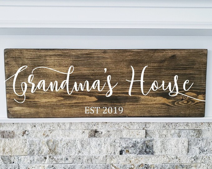 Grandma's House Sign Grandma Sign Grandparent Sign Etsy