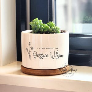 In Loving Memory Memorial Gift, Memorial Planter, Sympathy Gift, Personalized Succulent Planter, In Memory Of, Celebration of Life