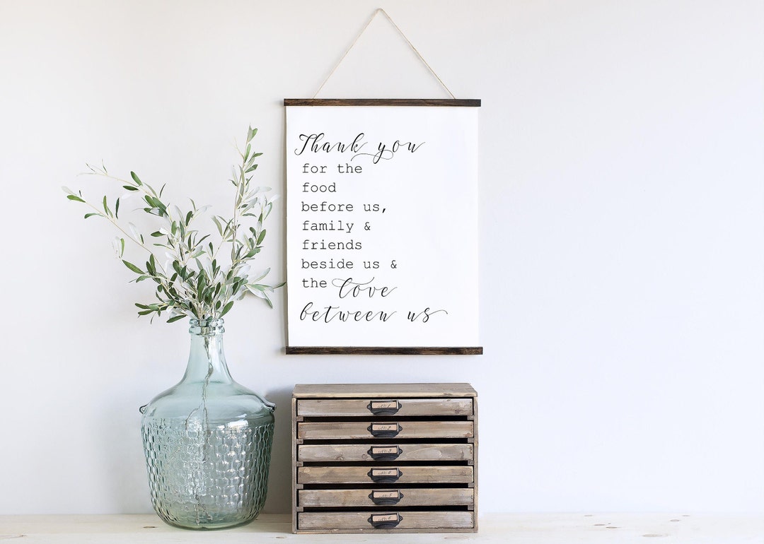 Thank You for the Food Before Us, Kitchen Decor, Kitchen Sign ...