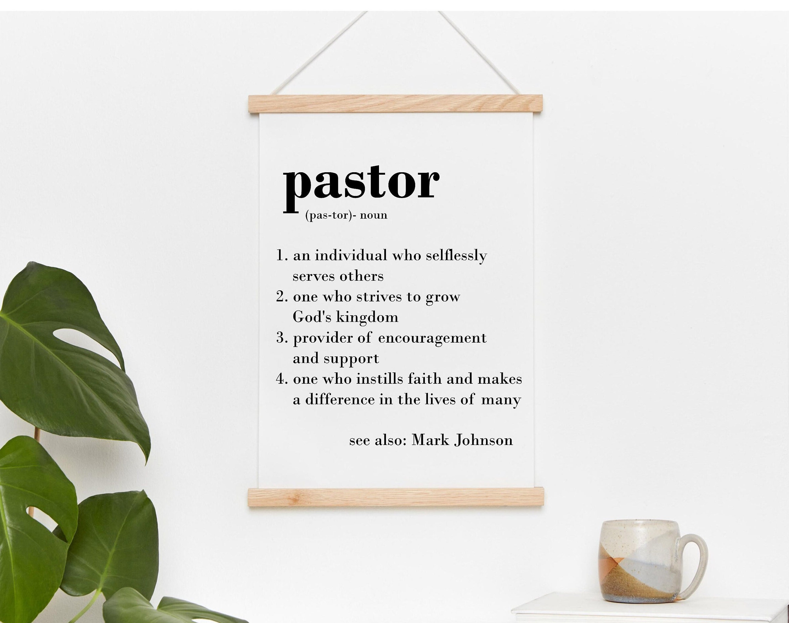 Personalized Acrylic Desk Clock, Pastor Appreciation Gifts