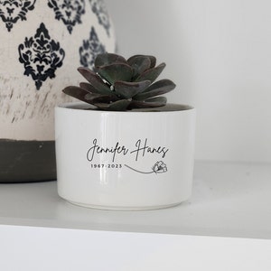 Personalized Memorial Gift, Memorial Planter, Our Condolences, Mini Succulent Planter, Live Plant Gift, Small Planter, Loss of Friend