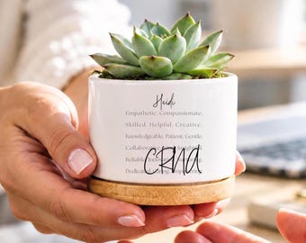 CRNA Graduation Gift, New CRNA Gift, Personalized CRNA Planter, Nurse Anesthetist Gift, crna Graduate Gift