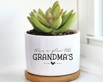 There's No Place Like Grandma's, Keepsake for Grandma, Gift from Grandchildren, Planter for Grandma