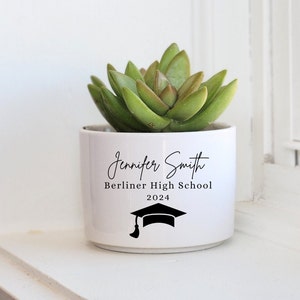 Graduation Gift, Personalized Graduation Planter, Mini Succulent Pot, Personalized Planter, High School Graduation, College Graduation