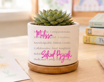 School Psychologist Gift, Personalized School Psych Planter, School Psych Appreciation Gift, Graduation Gift for School Psych