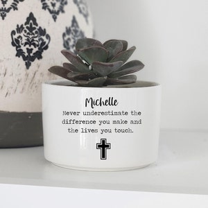 Personalized Gift for Youth Pastor, Gift for Pastor, Gift for Church Leader, Custom Planter, Live Succulent Gift, Pastor Appreciation