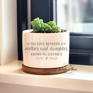 Love Between Mother and Daughter, Mother Daughter Gift,  Long Distance Family, Gift for Mom, Succulent Gift, Moving Gift, Personalized Plant