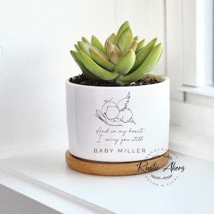 Pregnancy Loss Gift, Miscarriage Gift, Succulent Gift, Bereavement Gift, Memorial Plant, Small Plant Pot, Angel Baby, Sympathy Gift, Plant