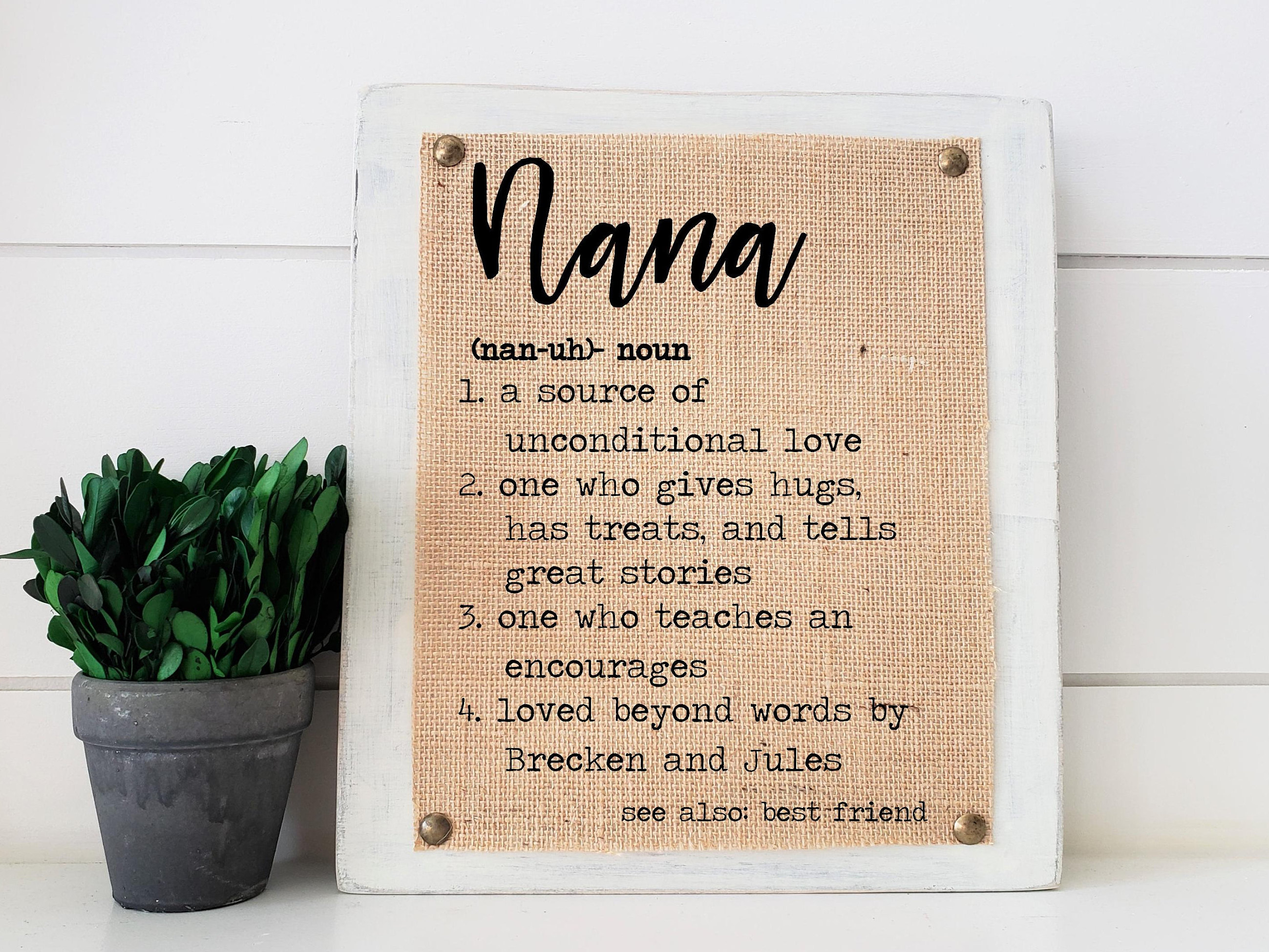 Christmas Gift for Nana Personalized Nana Gift Gifts for Etsy