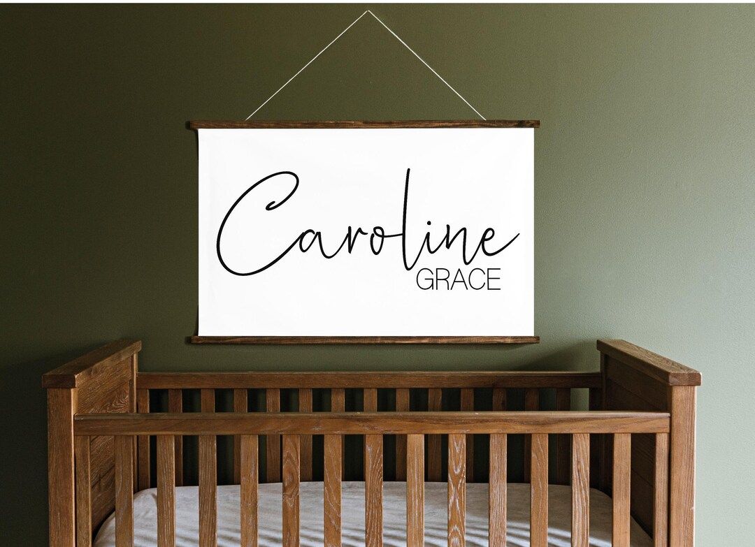 Nursery Name Sign Baby Nursery Sign Custom Kids Name Sign Etsy