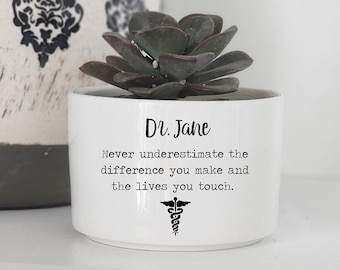 Healthcare Worker Gift, Thank You Doctor, Thank You Nurse, Healthcare Appreciation, Personalized Flower Pot, Custom Planter Gift