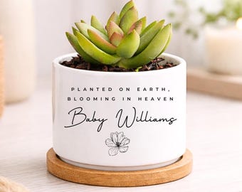 Miscarriage, Miscarriage Gift, Child Loss Remembrance, Infant Loss Memorial, Memorial Planter, Personalized Gift, Planted on Earth Blooming