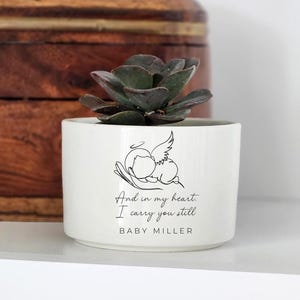 Miscarriage Gift, Succulent Gift, Pregnancy Loss Gift, Bereavement Gift, Memorial Plant, Small Plant Pot, Angel Baby, Sympathy Gift