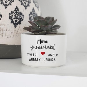Gift for Mimi, Grandma, Nana, Planter Gift, Christmas Gift for Mimi, Personalized Gift From Grandkids, Flower Pot for Mimi